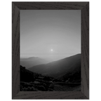 Black and white framed poster of California Central Coast sunset, mounted print from the Studio Edition travel collection.