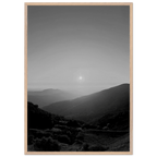 Black and white mounted framed poster of California Central Coast sunset, part of the Studio Edition travel collection.