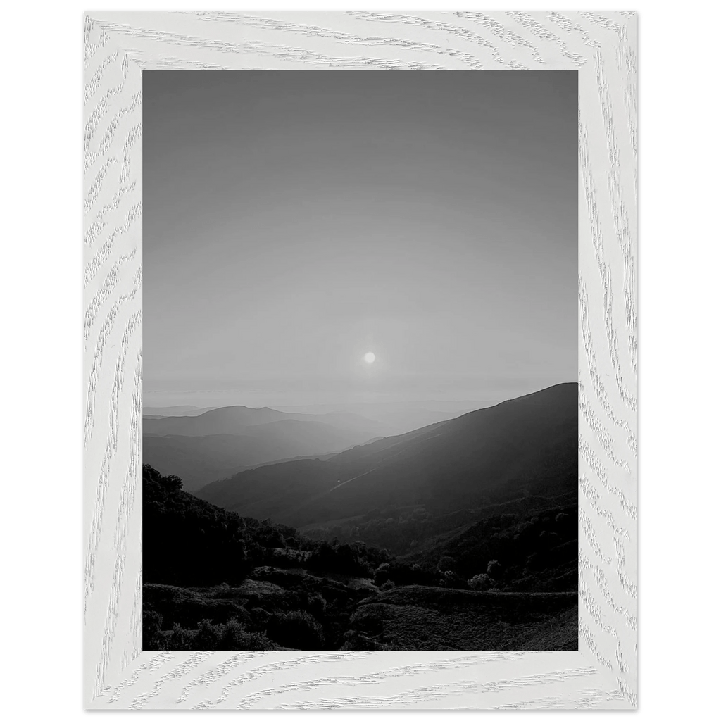 Black and white framed poster of California Central Coast sunset from the My Store travel collection, mounted on print material.
