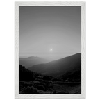 Black and white mounted framed poster of California Central Coast sunset from the My Store travel collection, 15x20 cm print.