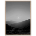 Black and white framed poster of California Central Coast sunset from the My Store travel collection, mounted on print material.