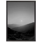 Black and white mounted framed poster of California Central Coast sunset from the Studio Edition travel collection.
