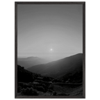 Black and white mounted framed poster of California Central Coast sunset from the Studio Edition travel collection.
