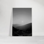 Black and white mounted framed poster of California Central Coast sunset from the My Store travel collection, 15x20 cm print.