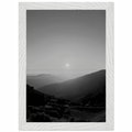 Black and white framed poster of California Central Coast sunset, 15x20 cm print with white frame, wall art from My Store.
