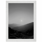 Black and white framed poster of California Central Coast sunset, 15x20 cm print with white frame, wall art from My Store.