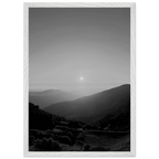 Black and white mounted framed poster of California Central Coast sunset, 15x20 cm print from My Store's travel collection.