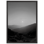 Black and white mounted framed poster of California Central Coast sunset, part of the Studio Edition travel collection.