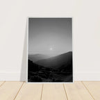 Black and white mounted framed poster of California Central Coast sunset from the Studio Edition travel collection.