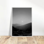 Black and white mounted framed poster of California Central Coast sunset from the My Store travel collection, studio edition.