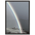 Black and white mounted framed poster of a rainbow after a summer storm in California Central Coast, part of My Store’s travel collection.