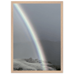 Black and white mounted framed poster of Post Summer Storm Rainbow in California Central Coast, part of My Store's travel collection.