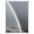 Black and white mounted framed poster of a rainbow after summer storm in California Central Coast, part of My Store's travel collection.