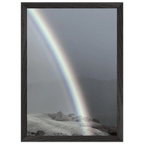 Black and white mounted framed poster of a post-summer storm rainbow in California Central Coast, part of My Store’s travel collection.