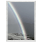 Black and white mounted framed poster of a rainbow after summer storm in California Central Coast, from My Store's Black & White Travel Collection.
