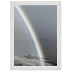 Black and white mounted framed poster of a rainbow after summer storm in California Central Coast, part of My Store's travel collection.