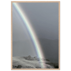 Black and white mounted framed poster of a rainbow after summer storm in California Central Coast, part of My Store's travel collection.