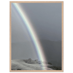 Black and white mounted framed poster of a rainbow after summer storm, part of the California Central Coast travel collection.