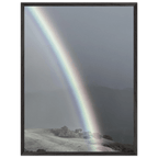 Black and white mounted framed poster of a rainbow after summer storm in California Central Coast, part of My Store's travel collection.