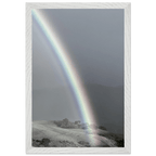 Black and white mounted framed poster of a rainbow after summer storm in California Central Coast, part of My Store's travel collection.