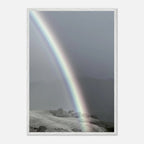 Black and white mounted framed poster of a rainbow after a storm in California Central Coast, part of the My Store travel collection.