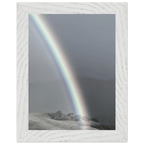 Black and white mounted framed poster of Post Summer Storm Rainbow in California Central Coast, part of the My Store Travel Collection.
