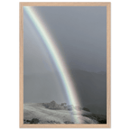 Black and white mounted framed poster of a rainbow after summer storm in California Central Coast, part of My Store's travel collection.