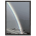 Black and white mounted framed poster of a rainbow after summer storm in California Central Coast, part of My Store's travel collection.