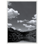 Black and white framed poster of a German river view, mounted print from the Studio Edition travel collection, Spring 2026.