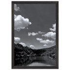 Black and white mounted framed poster of a German river view, part of the Studio Edition travel collection.