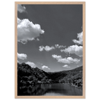 Black and white mounted framed poster of a German river view from the My Store travel collection, studio edition, spring 2026.