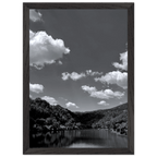 Black and white mounted framed poster of a German river view, part of the Studio Edition travel collection, 15x20 cm print.