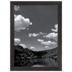 Black and white mounted framed poster of a German river view, part of the Studio Edition travel collection, 15x20 cm print.