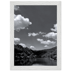 Black and white framed poster of a German river view from the My Store travel collection, mounted on print material, 15x20 cm.