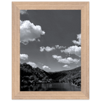 Black and white mounted framed poster of a German river view from the Travel Collection, Studio Edition Spring 26, 15x20 cm print.