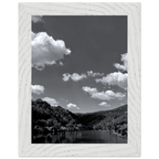 Black and white mounted framed poster of a German river view, part of the Studio Edition travel collection, 15x20cm print.