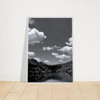 Black and white mounted framed poster of a German river view, part of the Studio Edition travel collection, spring 2026.