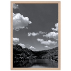 Black and white mounted framed poster of a German river view, part of the Studio Edition travel collection, 15x20 cm print.