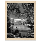 Framed wooden print of Central Park in summer glow, part of My Store's Travel Collection Studio Edition black and white series.