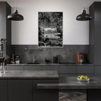 Framed wooden print of Central Park in a summer glow, part of the Studio Edition Black & White Series, ideal for home decor.