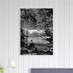 Framed wooden print of Central Park in summer glow, part of My Store's travel collection studio edition black and white series.