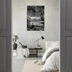 Framed wooden poster of Central Park in summer glow, from My Store's Travel Collection, Studio Edition black and white series.