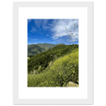 High-quality framed art print of Malibu Canyon in spring bloom with wildflowers, showcasing California poster art by My Store.