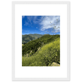 High-quality framed art print of Malibu Canyon in spring bloom wildflowers, featuring California poster art by My Store.