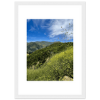 High-quality framed art print of Malibu Canyon in spring bloom wildflowers, featuring California poster art by My Store.