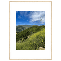 High-quality framed art print of Malibu Canyon in spring bloom wildflowers, featuring California poster art by My Store.