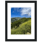 High-quality framed art print of Malibu Canyon in spring bloom wildflowers, California poster art by My Store, 6x8 inches.