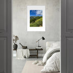 High-quality framed art print of Malibu Canyon in spring bloom wildflowers, California poster art, studio edition, 15x20 cm.