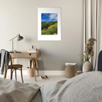 High-quality framed art print of Malibu Canyon in spring bloom with wildflowers, featuring California poster art by My Store.