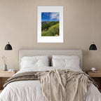 High-quality framed art print of Malibu Canyon in spring bloom wildflowers, California poster art by My Store, 15x20 cm.
